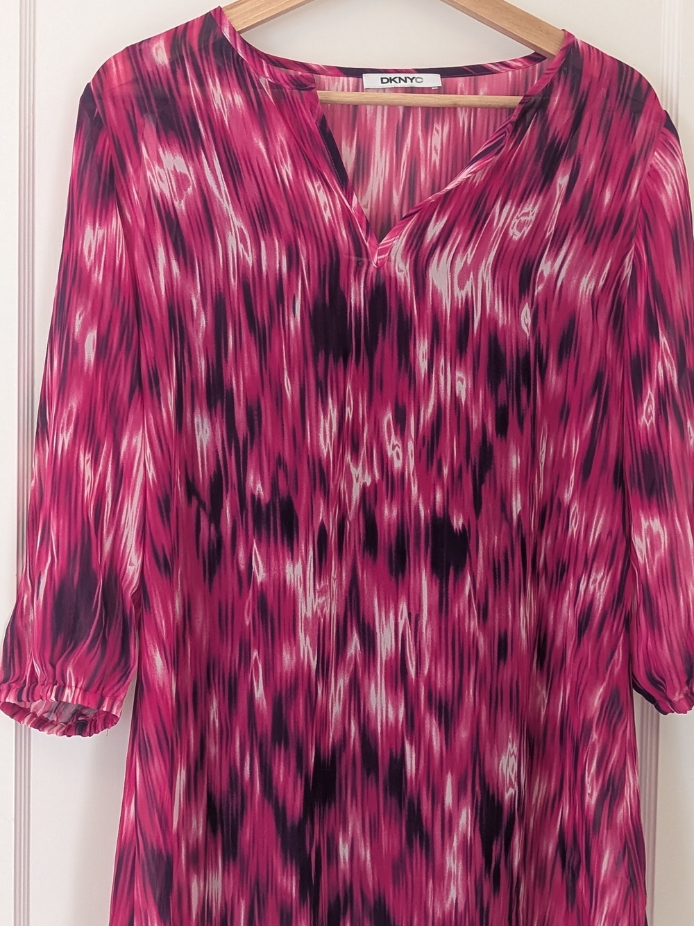 DKNY Pink Patterned Women's Blouse Size S